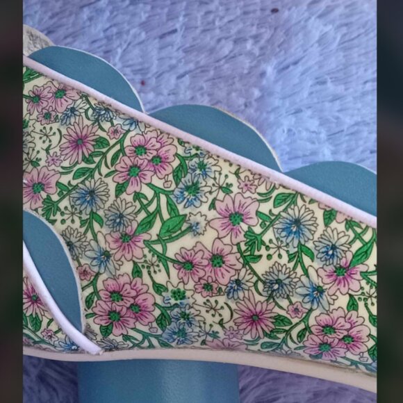 Irregular Choice Blue Pink Floral Rounded Heel Size 41EU - Picture 4 of 8